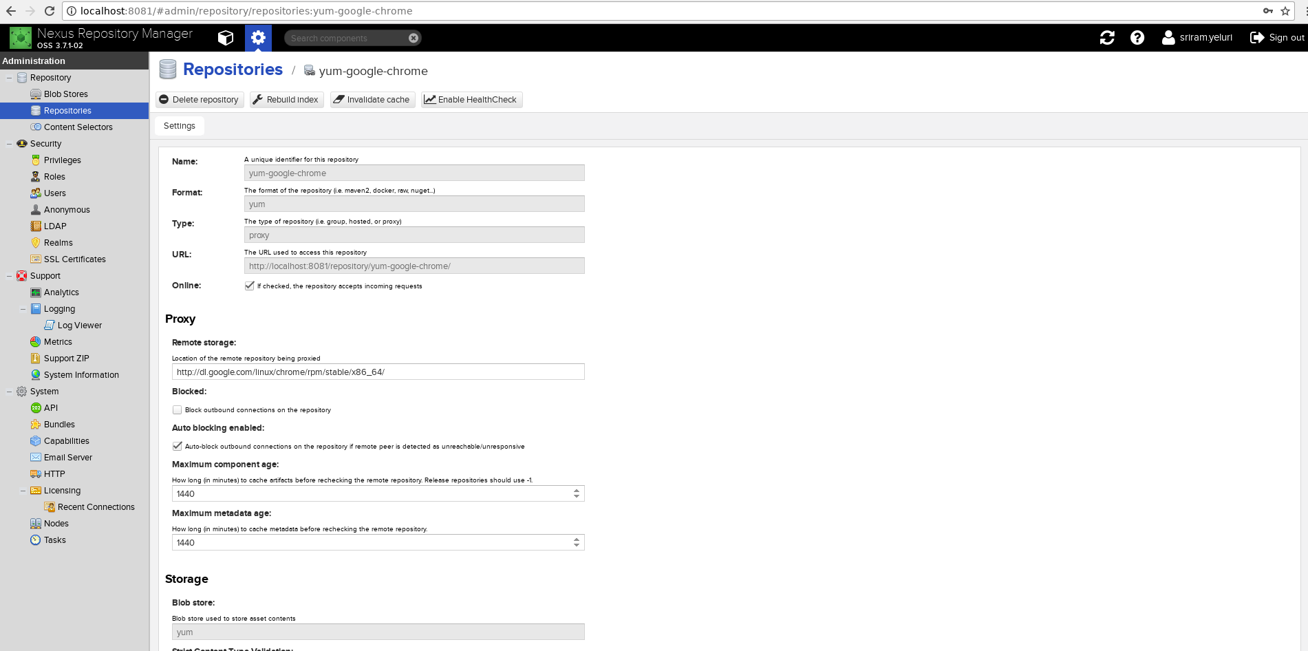 Nexus YUM Configurtion